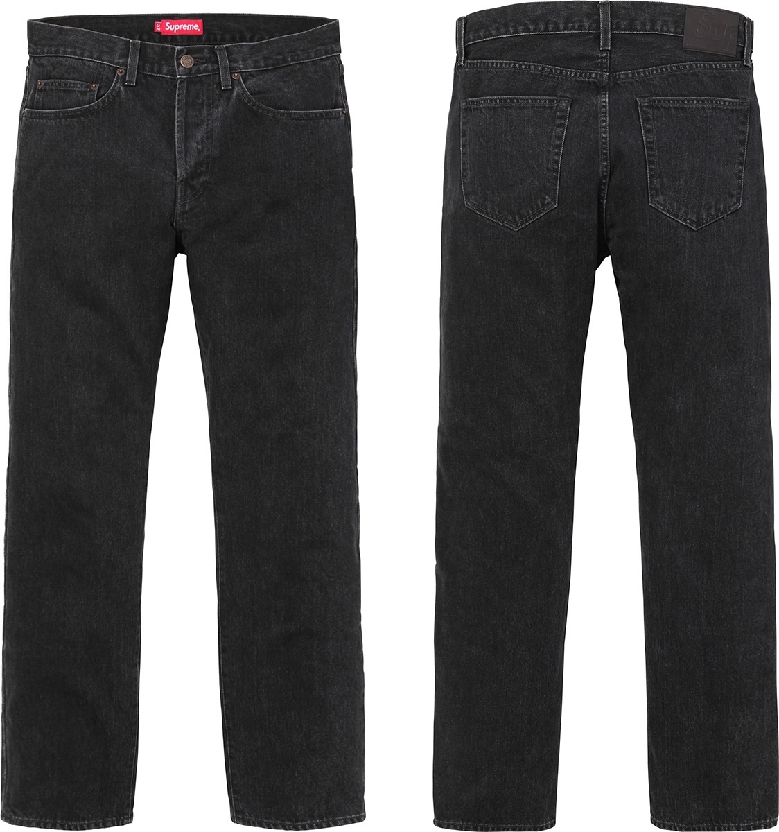 Stone Washed Black Slim Jeans